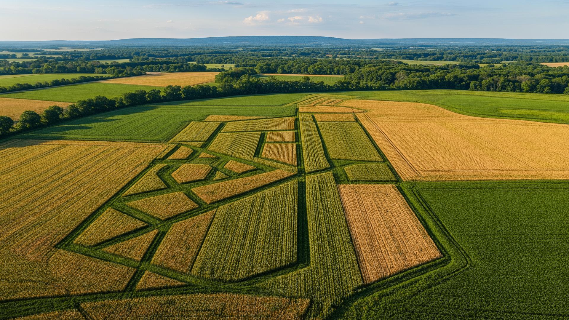 Aerial view of regenerative fields